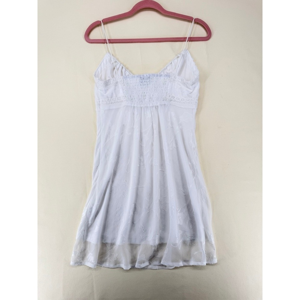 Princess Polly Floral Devore Lace Trim Mini Dress Size 8 White LIKE NEW - Picture 16 of 16